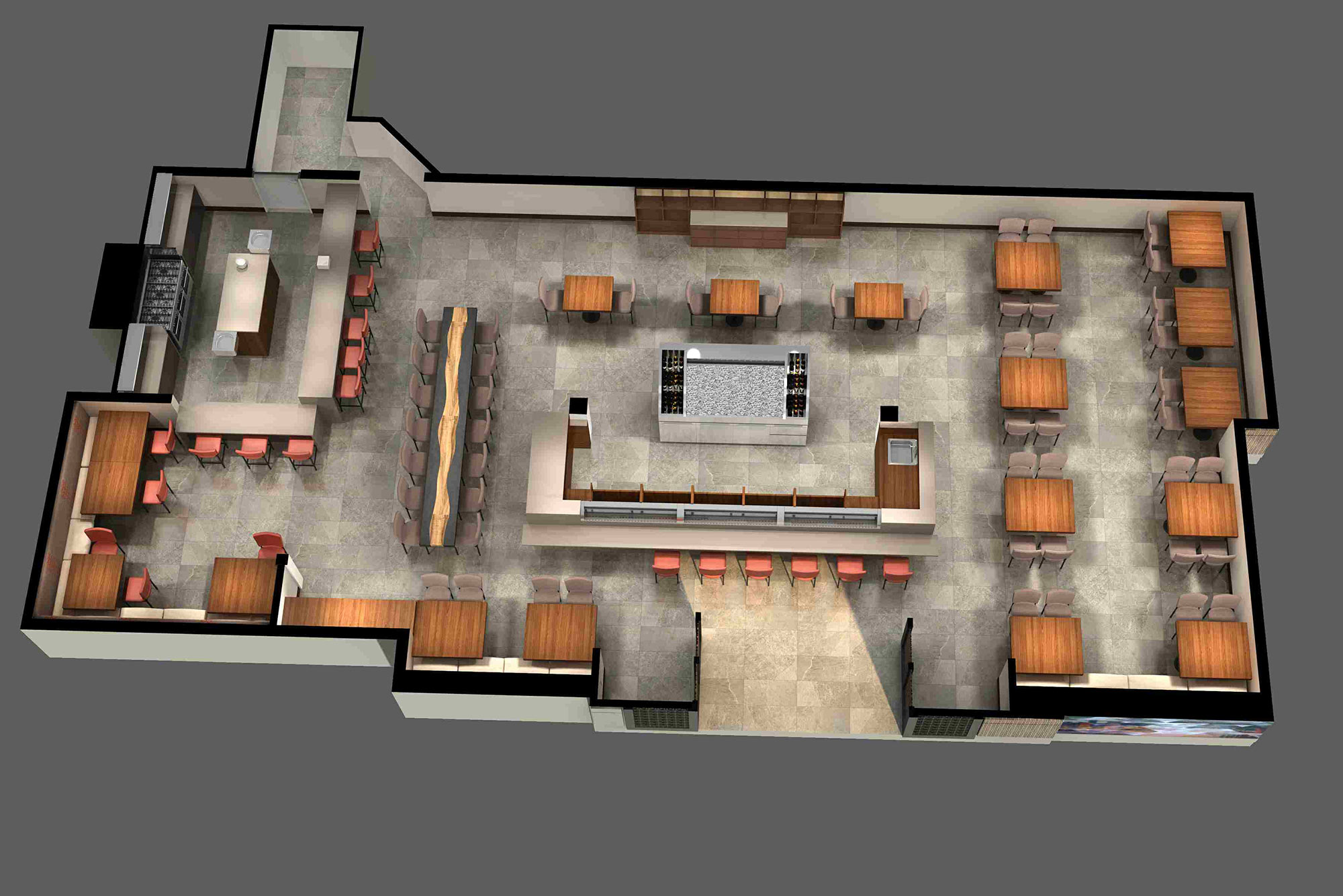 S10 Asian Restaurant Bus3632 3d Plan